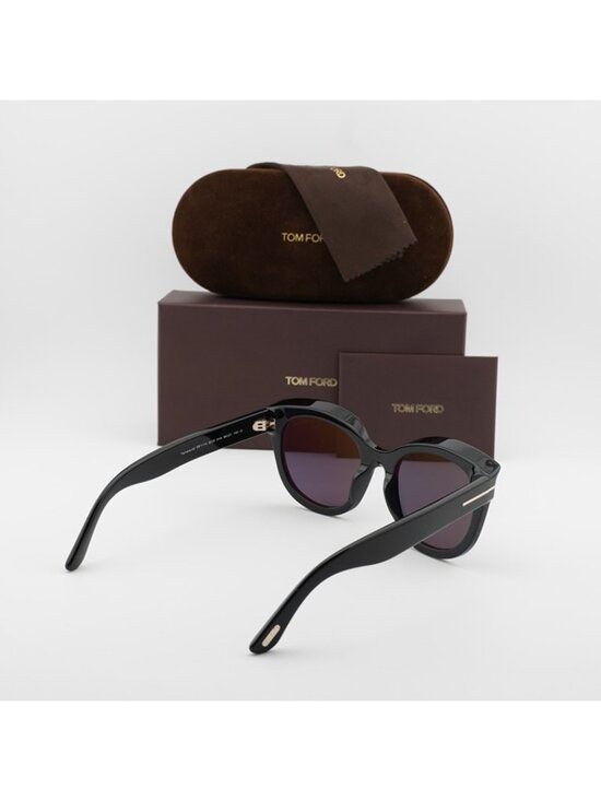 Tom Ford Tamara-02 FT1114 01A Sunglasses Black Oval Frame, Smoke Lenses main image 7